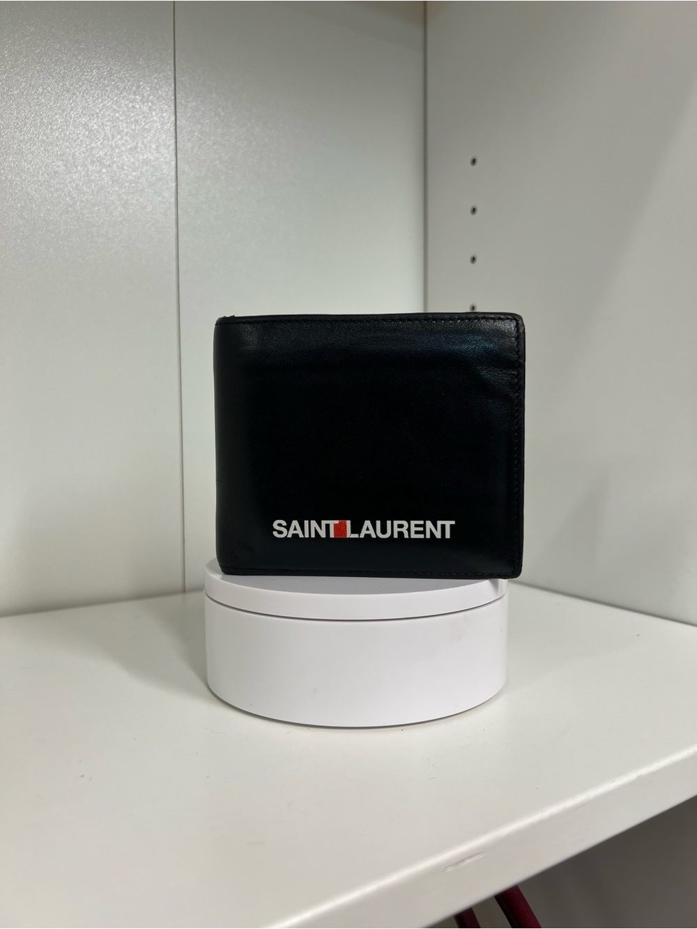 🔥🔥 Saint Laurent Black Leather Bi-Fold Men Wallet